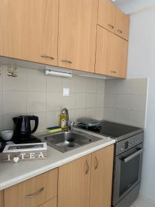 Kuchyň nebo kuchyňský kout v ubytování Sophie's apartments