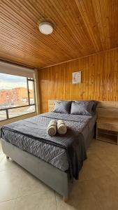Postel nebo postele na pokoji v ubytování Hostelfc Movistar57 + 7 fotografií