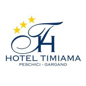 a logo for a hotel timimma with stars at Timiama Hotel & Apartments in Peschici