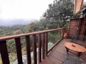 Balkón nebo terasa v ubytování La Misión Cabañas Chignahuapan