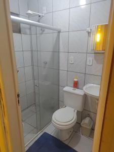 Koupelna v ubytování Flat Aconchegante na Praia das Conchas