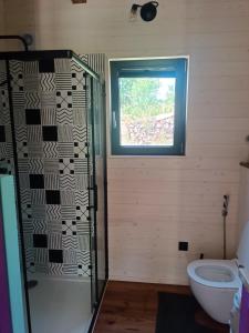 Koupelna v ubytování Tiny house Roman