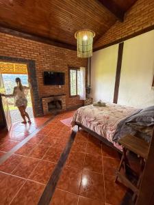 TV/trung tâm giải trí tại Pousada Alto da Coruja