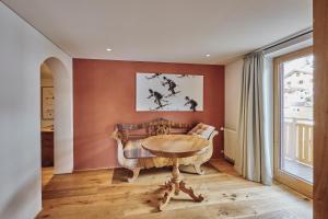 Area soggiorno di Fernsicht Alpen-Apartments