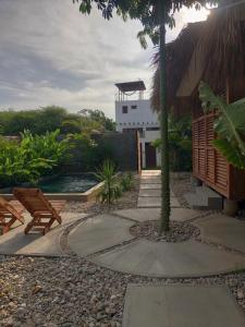 Zahrada ubytování Casa Bahareque