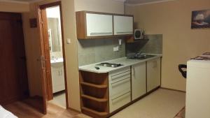 Kuchyňa alebo kuchynka v ubytovaní Gyulai Brill Apartman