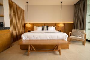 Postel nebo postele na pokoji v ubytování Amaranto Bacalar Hotel Boutique