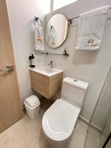 Koupelna v ubytování Hotel Plaza Mayor Itagui