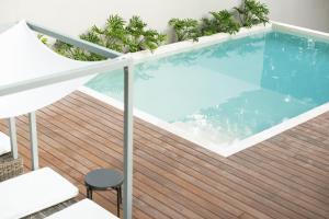 Bazén v ubytování Amaranto Bacalar Hotel Boutique nebo v jeho okolí