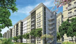 uma representação arquitectónica de um edifício de apartamentos em 1BR at Trees Residences with Balcony em Quezon City