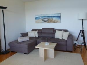 Χώρος καθιστικού στο Ferienwohnung Panorama-Seetraum