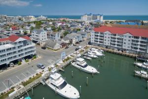 an aerial view of a marina with boats in the water at Somerset 2 in Ocean City