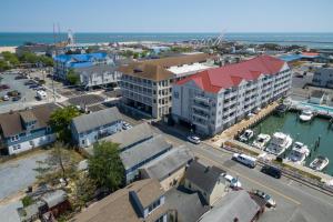 an aerial view of a city with a marina at Somerset 4 in Ocean City