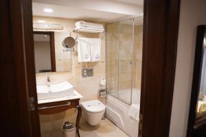 A bathroom at Amethyst Hotel