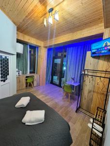 TV a/nebo společenská místnost v ubytování Sairme Glampings + 37 fotografií