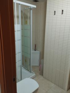 een badkamer met douche en toilet bij Dúplex apartment en Peñíscola in Peñíscola +13 foto's