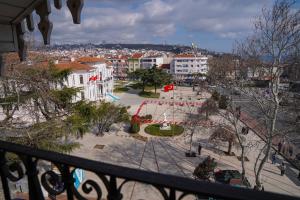 a view of a city from a balcony at Leila Mansion Hotel in Tekirdağ