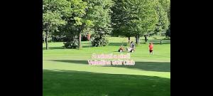 a group of people playing golf in a park at Villa Luisa Appartamenti Vacanze in Caiolo