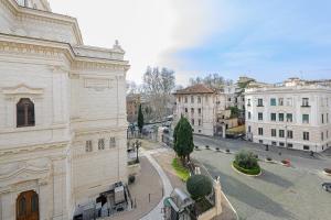 an aerial view of a city street with buildings at Moon River Luxury Apartment in Rome
