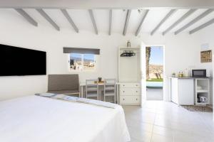 Μια τηλεόραση ή/και κέντρο ψυχαγωγίας στο Oasis Tenerife Rentals con Piscina climatizada, Cocina exterior y Barbacoa