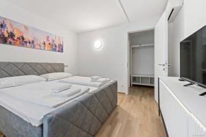 A television and/or entertainment centre at easy flat Margareten Apartments