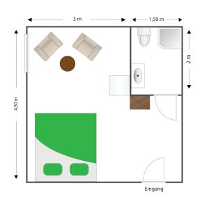a schematic diagram of a room withium at Segellast 2 in Lübeck