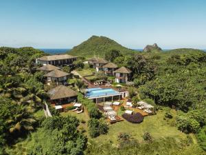 an aerial view of a villa with a resort at Pousada Morena in Fernando de Noronha