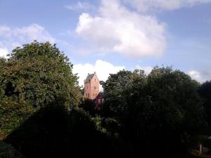 a house in the middle of some trees at Friesenhaus am Meer in Dagebüll
