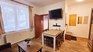 TV a/nebo společenská místnost v ubytování Apartmán U Bejka