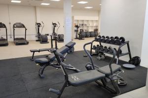 Fitness centrum a/nebo fitness zařízení v ubytování Stylish living with private pool