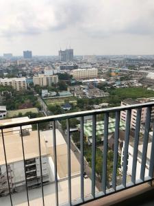 a view of a city from a balcony at BTS Bearing 23Fl 68sqm condo with open city view Shared rooftop and gym in Samut Prakan