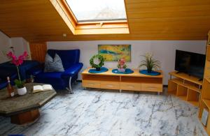 Posezení v ubytování Ferienwohnung Schlossblick Schillingsfürst