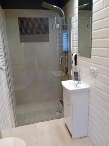 Kúpeľňa v ubytovaní Apartament z łożem małżeńskim - bezpłatny parking
