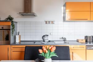 Kuchyň nebo kuchyňský kout v ubytování Loft Apartments