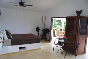 Posezení v ubytování Bungalow de Ballenas