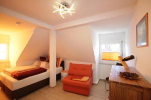 Postel nebo postele na pokoji v ubytování Apartment Kunsthaus Penthouse DG