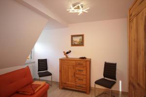 Posezení v ubytování Apartment Kunsthaus Penthouse DG