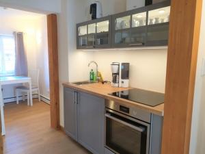 Küche/Küchenzeile in der Unterkunft Torhaus Rattelsdorf - Wohnung 2 Edelweiß