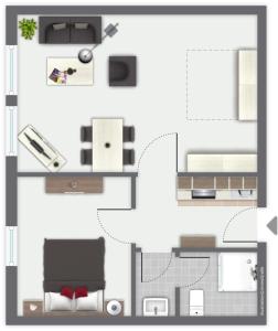 费马恩Knusthof Lafrenz - Apfelhofblick的房屋平面图