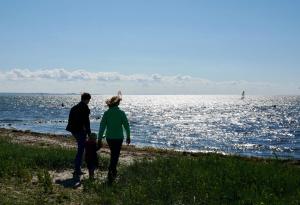 费马恩Knusthof Lafrenz - Apfelhofblick的沿着海滩走的男人和女人 更多3张照片