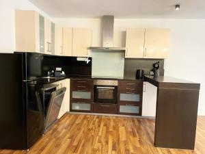 Kuchyň nebo kuchyňský kout v ubytování EasyOne Apartments