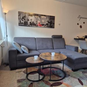 Χώρος καθιστικού στο Ferienapartment "Amina" in Hahnenklee