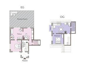 a floor plan of a house at Dat Gröön-Huus - NOORD in Groß Wittensee