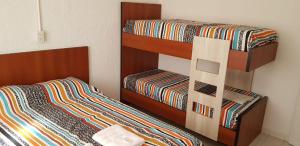two bunk beds in a small room with at Rio Limay 1 in Neuquén