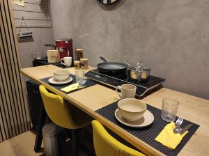 Tiện nghi pha trà/cà phê tại Studio en Gruyère - Grande terrasse privée 50m2 et Jaccuzi optionnel +34 ảnh