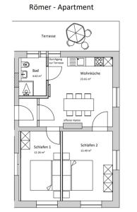 Κάτοψη του Römer-Apartment im Herenhaus Rheinblick