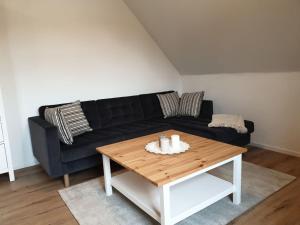 Posezení v ubytování Ferienwohnung Vogels Mühle