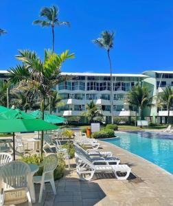 Hồ bơi trong/gần Ancorar Flat Resort a Beira Mar 2 Quartos em Porto de Galinhas