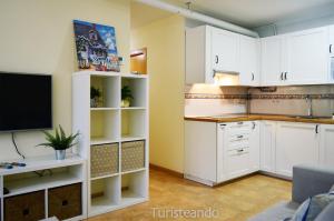 Kuchyň nebo kuchyňský kout v ubytování Apartamento Villaverde - parking en el centro