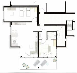 a floor plan of a house at Domizil 11 in Oerlinghausen